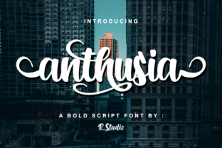 Anthusia Font: Bold Script for Handmade Labels
