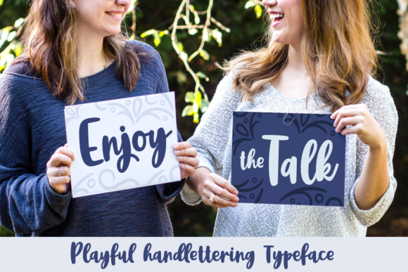 Enjoy the Talk Font: Bold Handwritten Web Typography